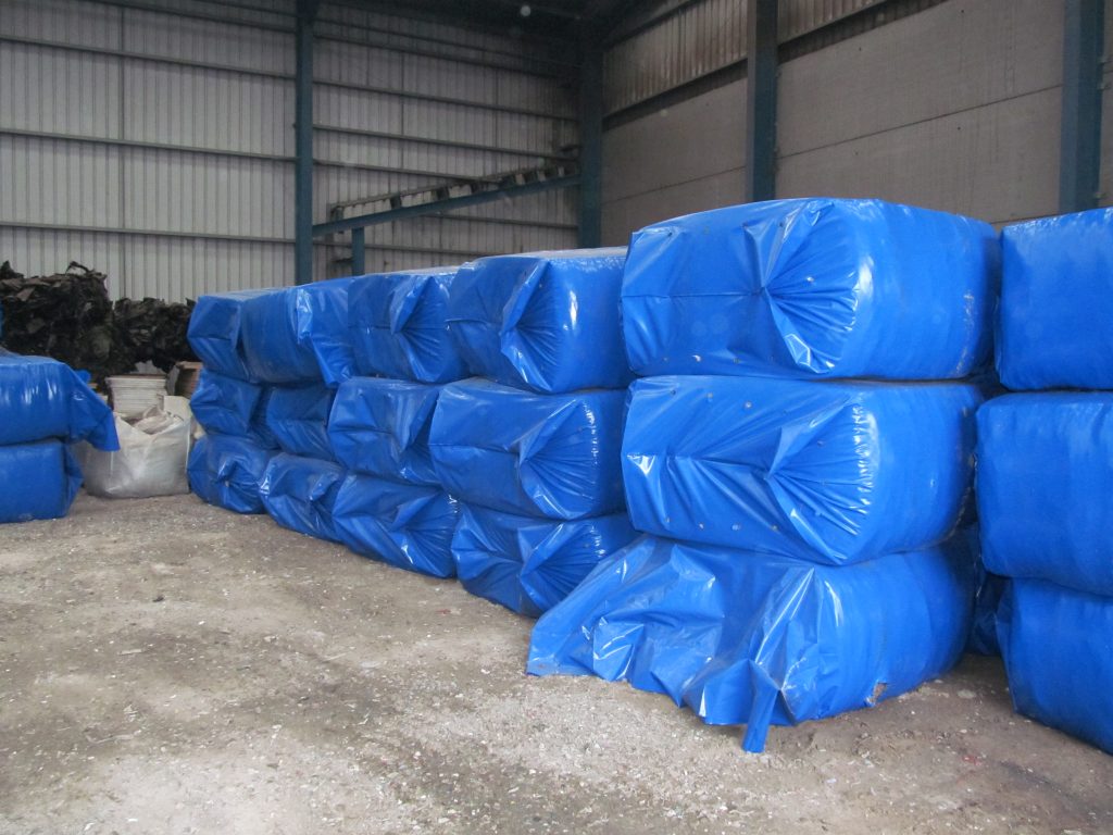 big bag baler for baling RDF