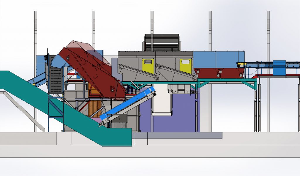 Materials recycling facility drawing / design before commissioning  - MRF